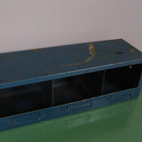 Children's Vintage Blue Metal Pigeon Hole Storage Unit