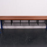 Children's Blue Metal Bench with Shoe Storage