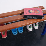Children's Blue Metal Bench with Shoe Storage