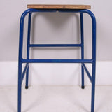 Children's Vintage Blue Metal Legged Stools