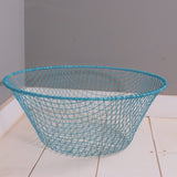 Children's Turquoise Wire Storage Basket