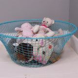 Children's Turquoise Wire Storage Basket