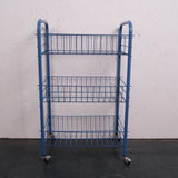 Children's Blue Wire Storage Unit on Castors