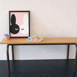 Children's Blush Kissing Bunnies Print by Wonder &amp; Rah