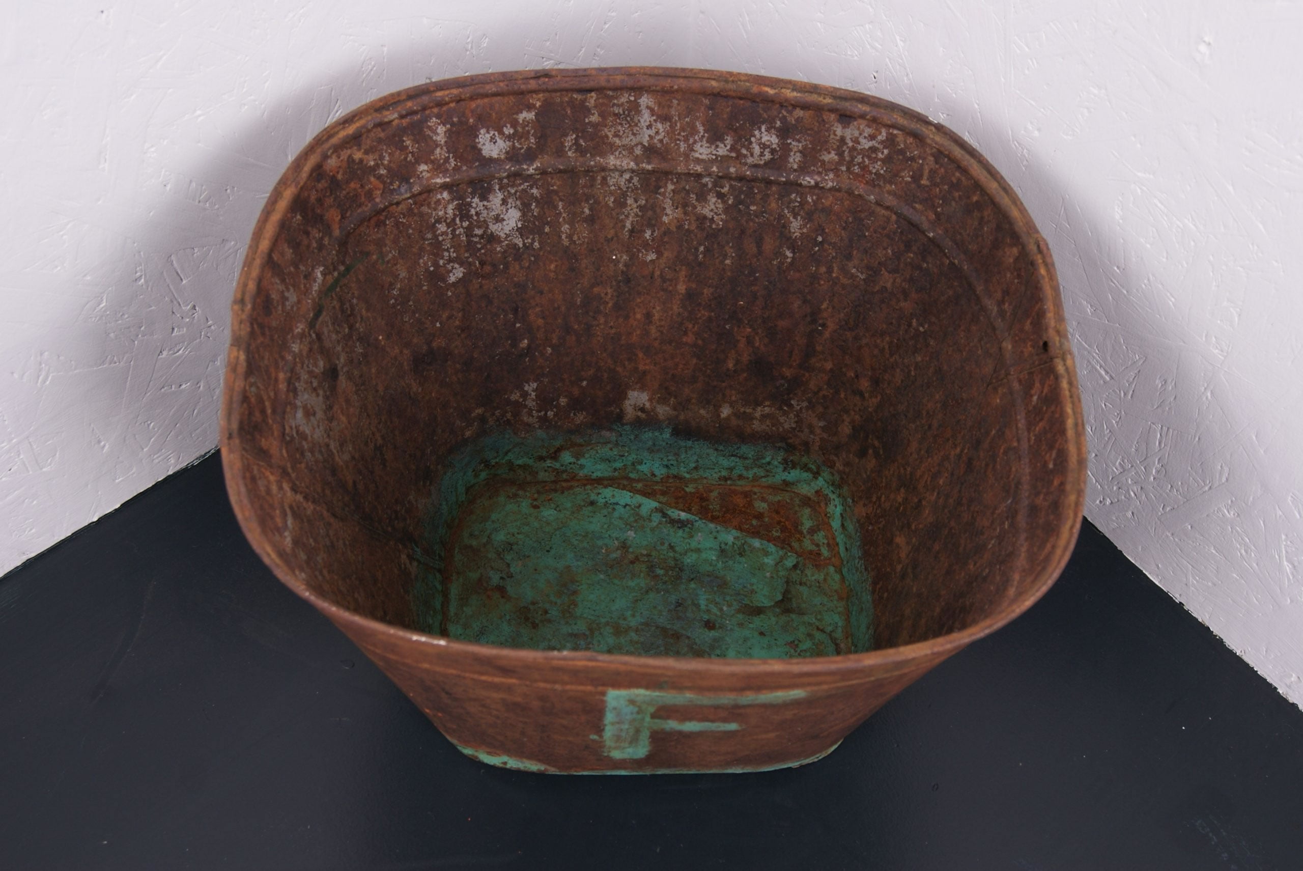 Children's Brown Metal Storage Basket from Portugal