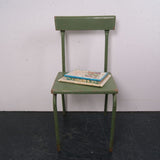 Children's Green Metal Legged Chairs