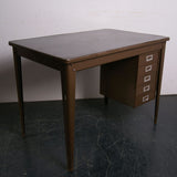 Children's Dark Green Metal Desk with Drawers