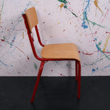 Children's Dark Red French Metal Legged Chairs