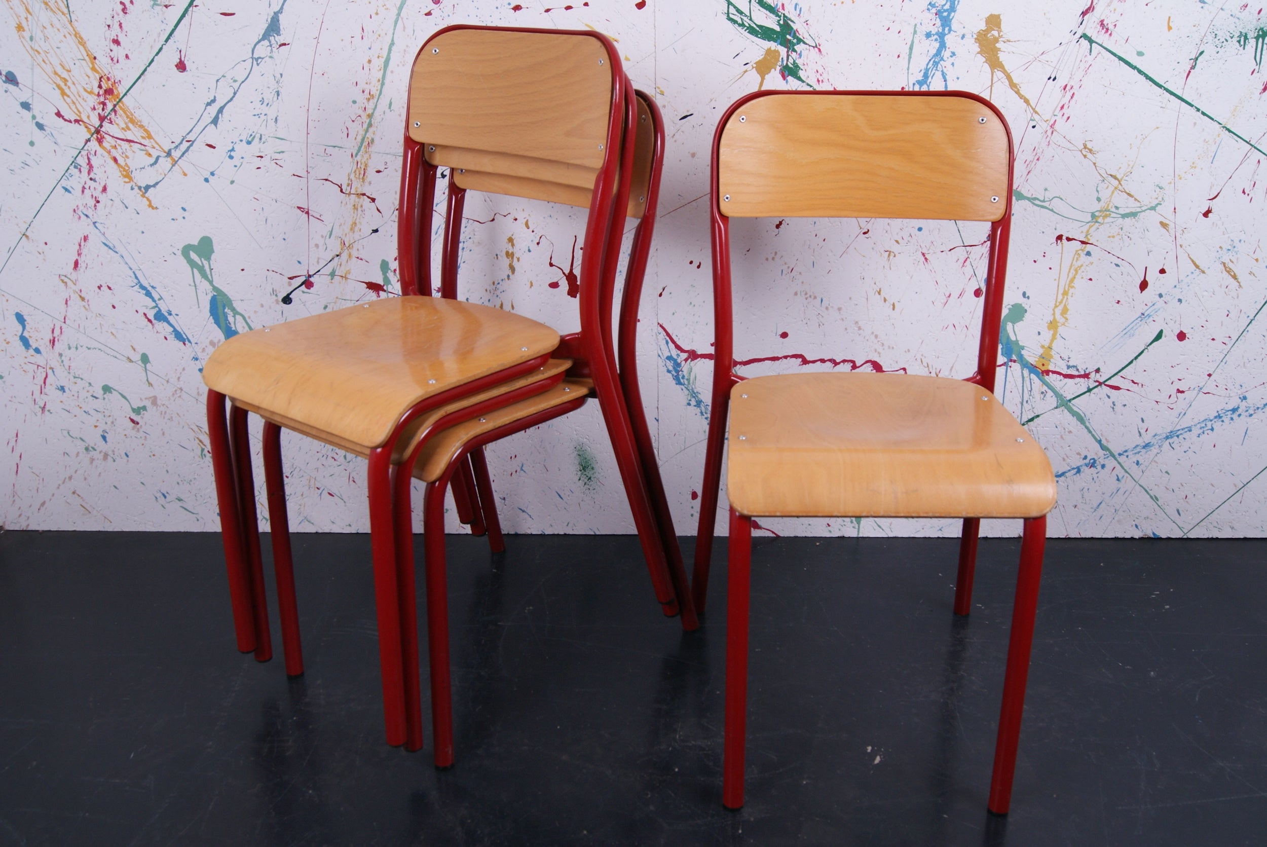 kids-dark-red-french-metal-chairs-1