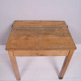 Children's Vintage Single School Desk with Chalkboard Lid and Parrot Lined Base