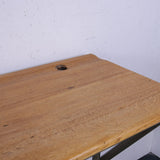 Children's French Double Desk with Grey Metal Frame