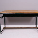 Children's Vintage French Double School Desk with Shelf and Footrest