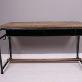 Children's Vintage French Double School Desk with Shelf