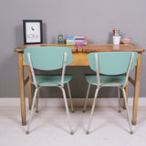 Children's Vintage Wooden Double School Desk