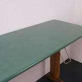 Children's Double School Desk with Green Vinyl Coated Top