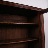 Wooden Cabinet with Glass Doors and Ebony Trim