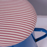 Meidum Blue Maggie with Red Ticking Removable Seat Pad