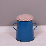 Small Blue Maggie with Red Ticking Removable Seat Pad