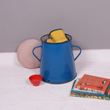 Small Blue Maggie with Red Ticking Removable Seat Pad