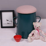 Small Teal Maggie with Red Ticking Removable Seat Pad