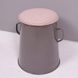 Medium Grey Maggie with Red Ticking Removable Seat Pad
