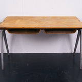 Children's Compass Legged Esavian School Desk with Pocket Shelves