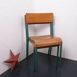 Children's Green Metal Legged Esavian Stackable Chairs