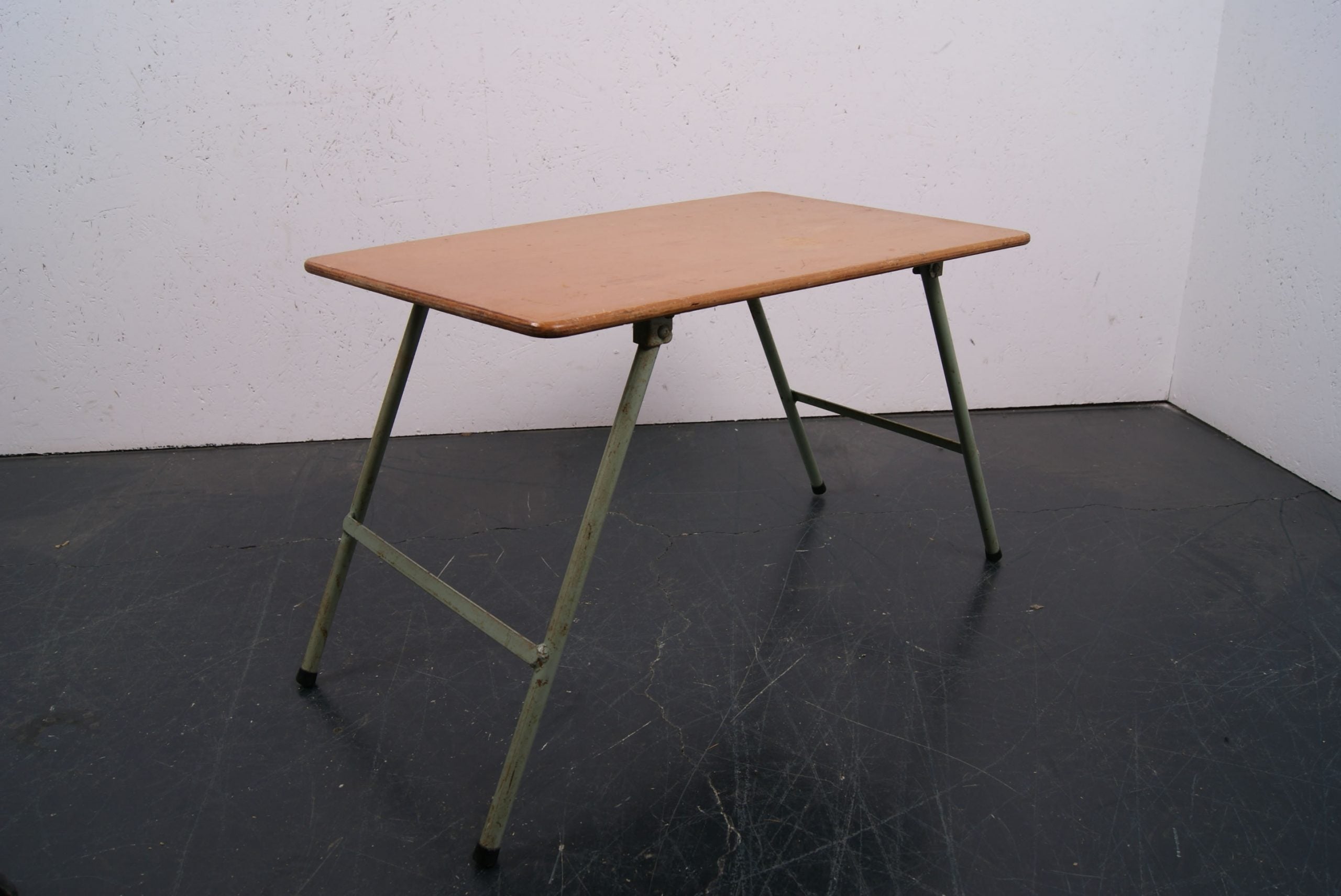 Children's Small foldable Green Metal Legged Table