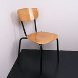 Children's Black Metal Legged Chairs