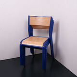 Children's French Blue Metal Legged Chairs