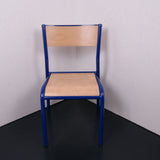 Children's French Blue Metal Legged Chairs