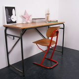 Children's Tall French Dark Green Metal Legged Desk
