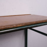 Children's French Double Desk/Table with Green Metal Legs