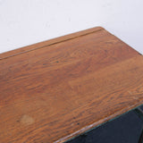 Children's French Double Desk/Table with Green Metal Legs