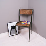 Children's French Green Metal Legged Chairs