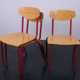 Children's French Pink Metal Legged Stackable Chairs