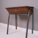 Children's Vintage French School Desk with Metal Legs and Lift up Lid