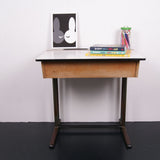 Children's Single Desk with Metal Legs and Formica Lift up Lid Top