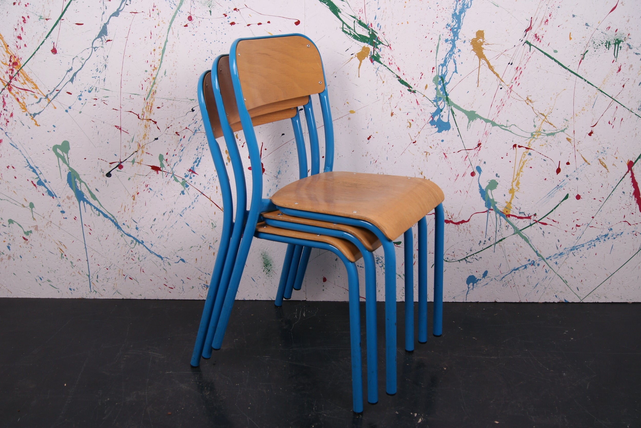 kids-french-turquoise-metal-chairs-1