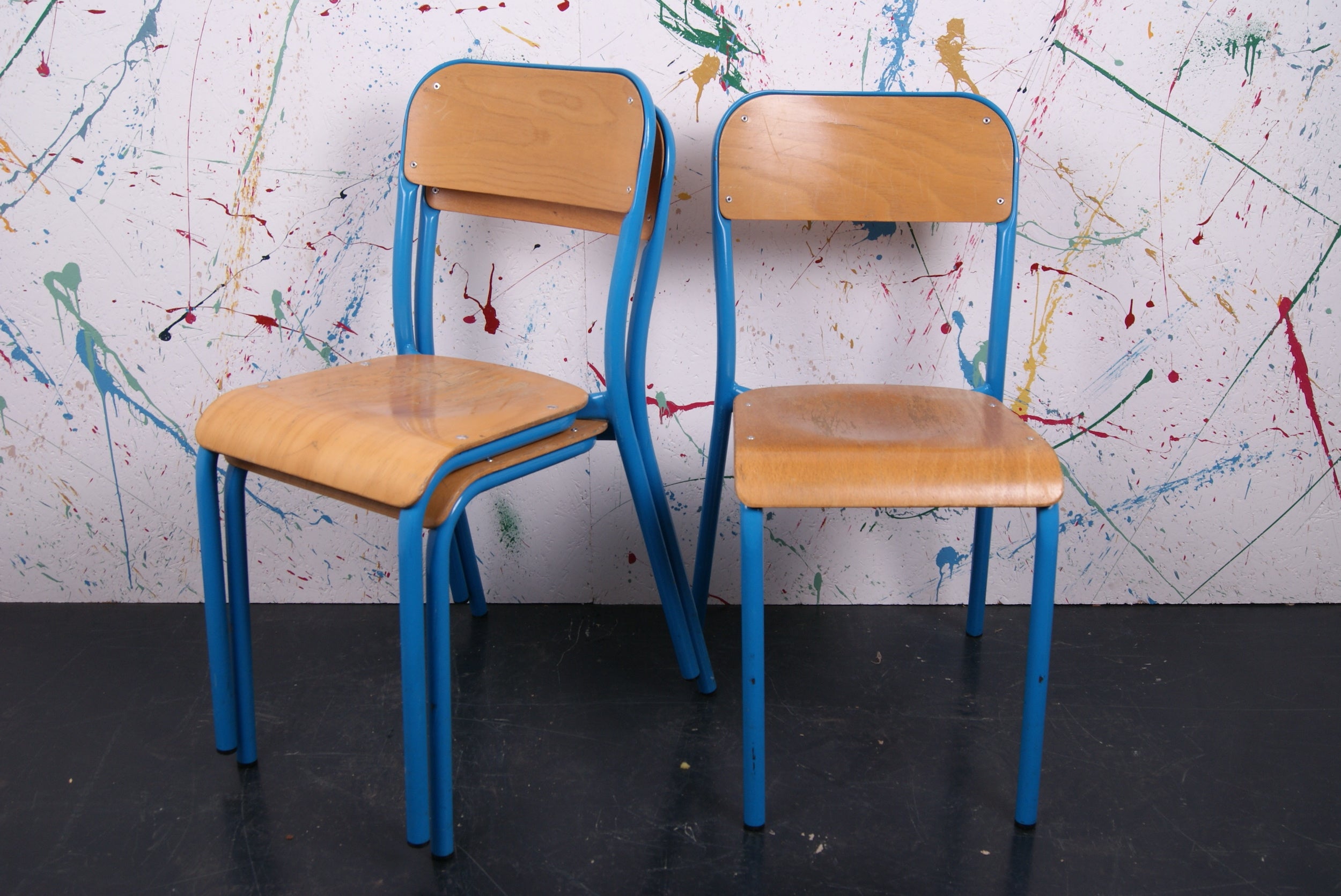 kids-french-turquoise-metal-chairs-2