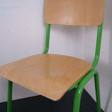 Children's Green Metal Legged Chairs