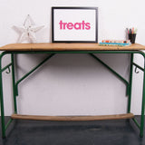 Children's Green Metal Legged Double Desk