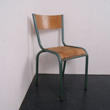 Children's French Green Metal Legged Chairs