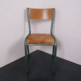Children's French Green Metal Legged Chairs