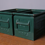 Children's Dark Green Metal Mars Storage Crates/Boxes