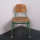 Children's Green Metal Legged Chair