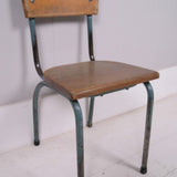 Children's Vintage Medium Green Metal Legged Chairs