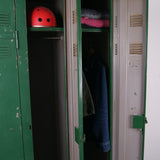 Children's Green Three Door Industrial Locker