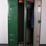 Children's Green Three Door Industrial Locker