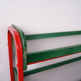 Children's Green and Red Storage Trolley on Wheels